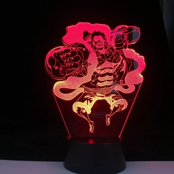 LED 3D Φωτιστικό Illusion  Luffy Gear 4 One Piece