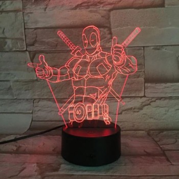 Deadpool 3D Led Φωτιστικό 