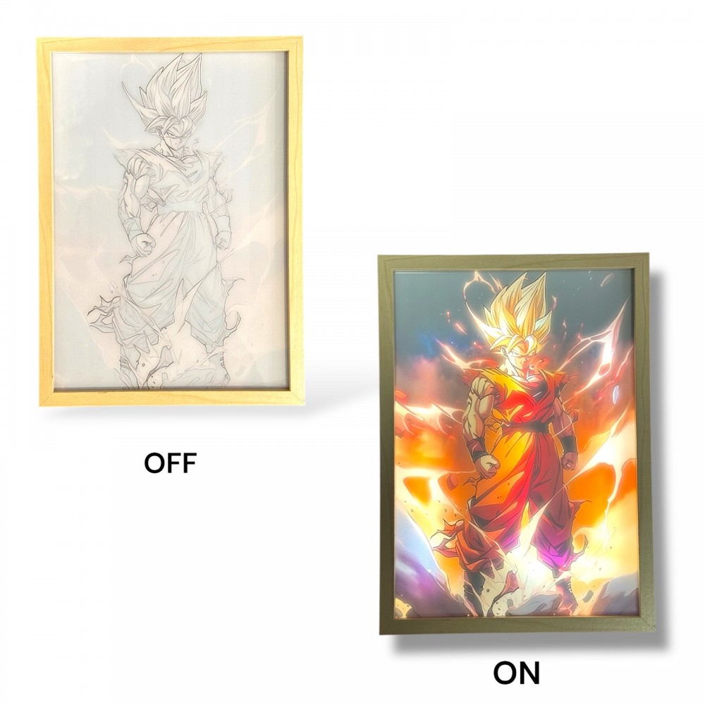 Φωτιζόμενη Κορνίζα - Κάδρο LED Goku Dragon Ball
