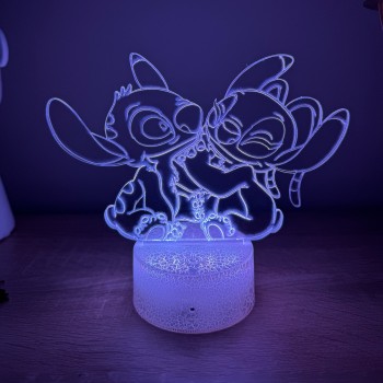 Φωτιστικό Stitch & Angel 3D Led