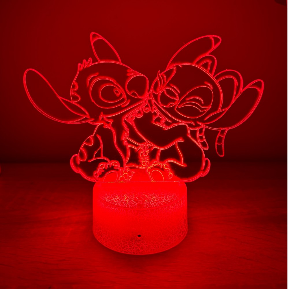 Φωτιστικό Stitch & Angel 3D Led