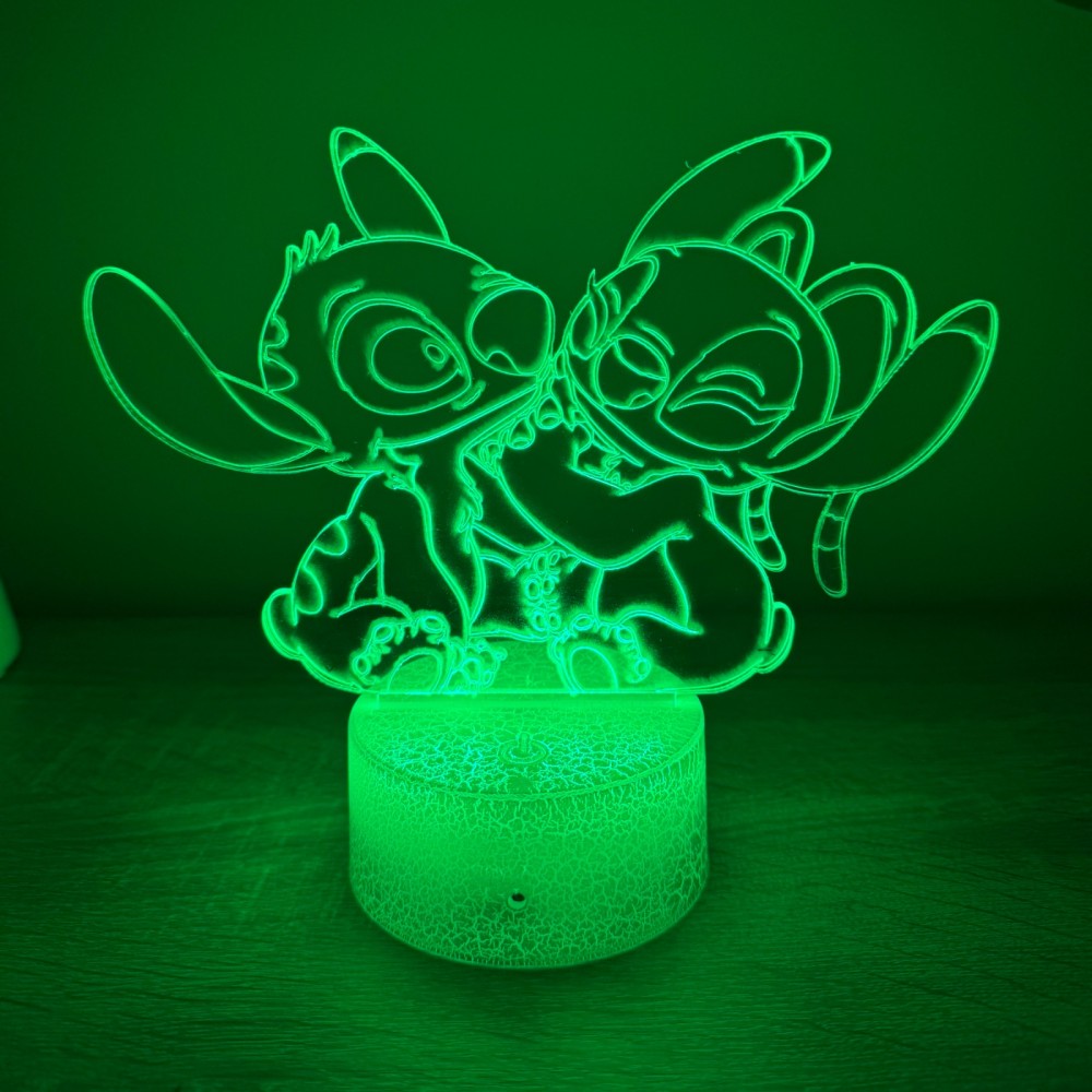 Φωτιστικό Stitch & Angel 3D Led