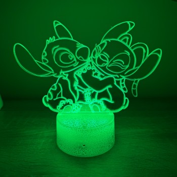 Φωτιστικό Stitch & Angel 3D Led