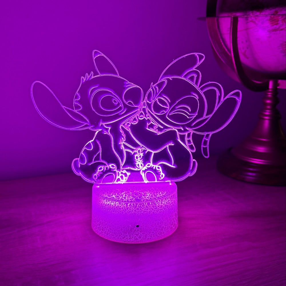 Φωτιστικό Stitch & Angel 3D Led