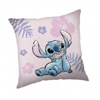 Disney Stitch Μαξιλαροθήκη Pink Velour 40x40 cm