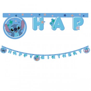 Disney Lilo and Stitch Angel Happy Birthday Γιρλάντα FSC 2 m