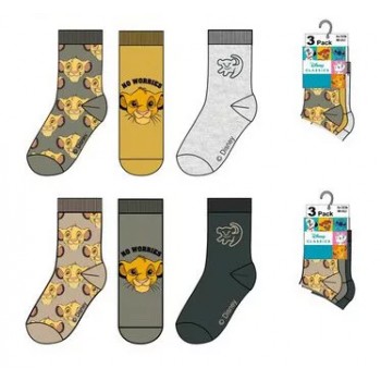 Disney The Lion King Set Παιδικές Κάλτσες 3τμχ (Τυχαία Επιλο