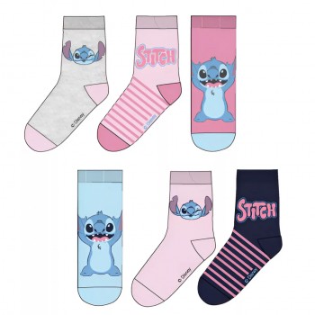 Disney Stitch Happy children's κάλτσες Σετ 3 ζευγάρια (Τυχαί