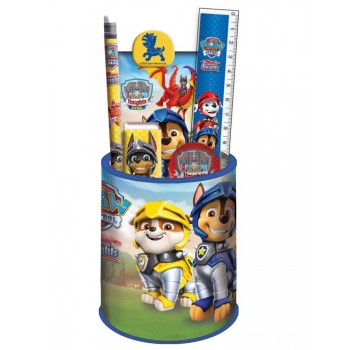 Σχολικό Σετ Και Μεταλλική Μολυβοθήκη Paw Patrol Knights 7τμχ