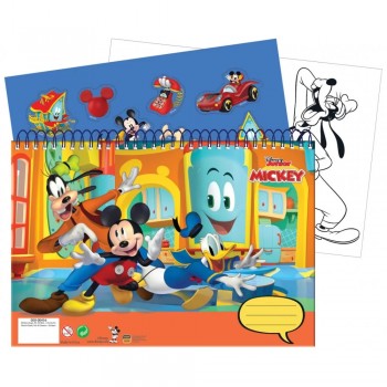 Disney mickey A/4 spiral sketchbook with 40 sheets of sticke