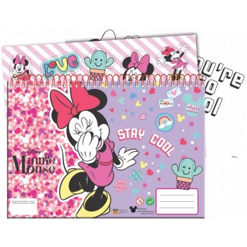 Disney Minnie Smiles A/4 spiral sketchbook with 40 sheets of