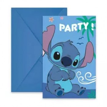 Disney Lilo and Stitch Προσκλητήρια Για Party 6τμχ