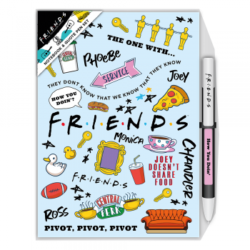 Friends Notebook and Quote Pen Set – Blue Icon