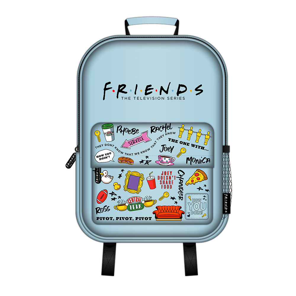 Friends Patch Backpack – Blue Icons