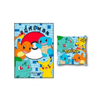 Pokemon polar blanket + cushion set