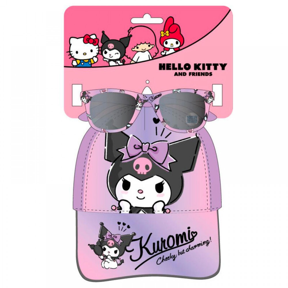 Sanrio Kuromi set Καπέλο + Γυαλιά Ηλίου