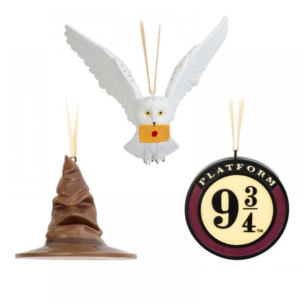 Harry Potter Set 3 Χριστουγεννιάτικα Στολίδια