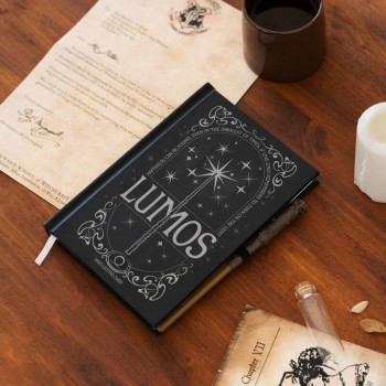 Harry Potter Lumos A5 premium led Notebook + Στυλό Σετ