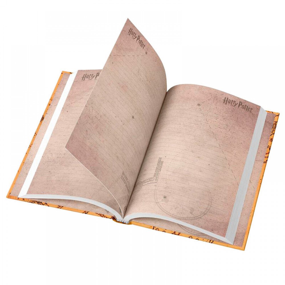 Harry Potter Marauders Map notebook with light