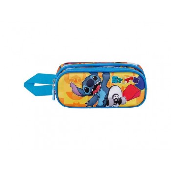 Disney Stitch Skater 3D Διπλή Κασετίνα 