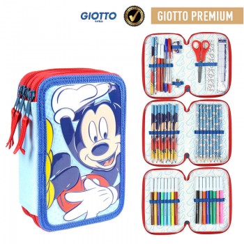 Disney Mickey Giotto Κασετίνα Γεμάτη με 3 Θήκες