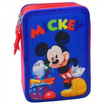 Disney Mickey Κασετίνα Γεμάτη με 3 Θήκες