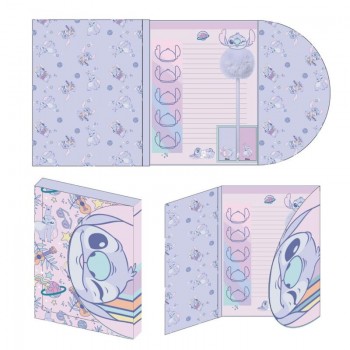 Disney Stitch stationary set μωβ σε κουτί