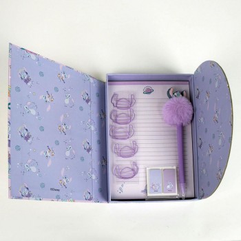 Disney Stitch stationary set μωβ σε κουτί