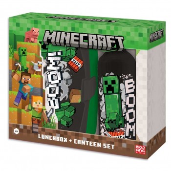 Lunch set Minecraft  με Φαγητοδοχείο - Παγούρι 500ML 