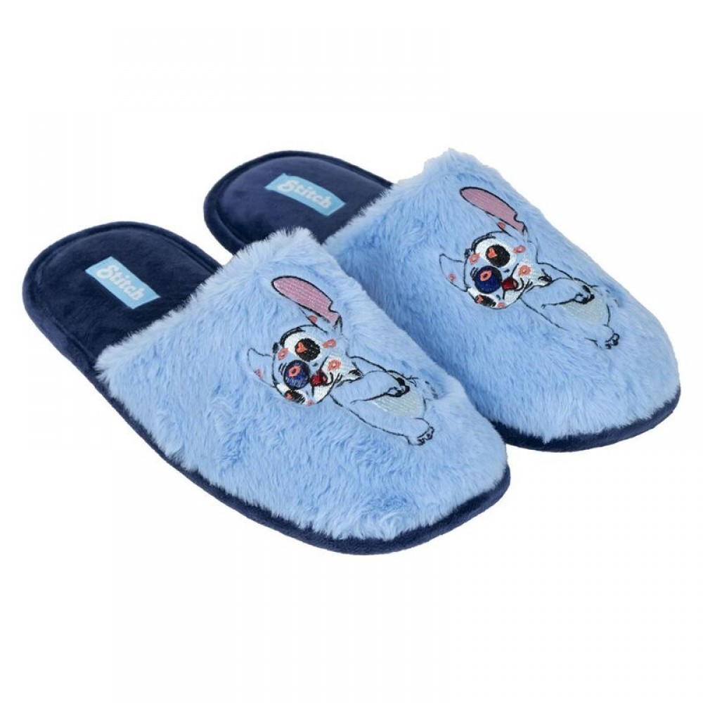 Disney Stitch Παντόφλες Ενηλίκων με Γουνάκι