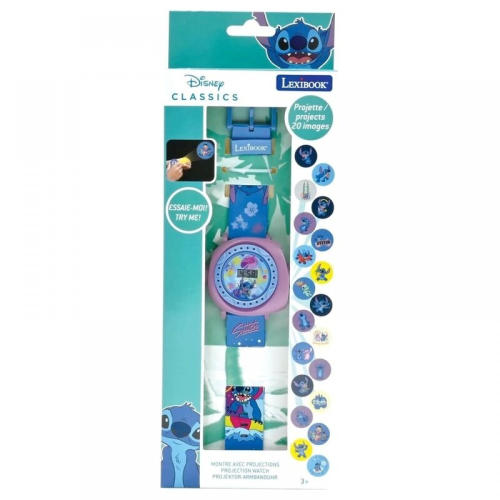 Disney Stitch Digital Projector Ρολόι Χειρός