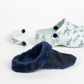 Disney Stitch Slippers Παντόφλες Παιδικά με Εσωτερικό Γουνάκι