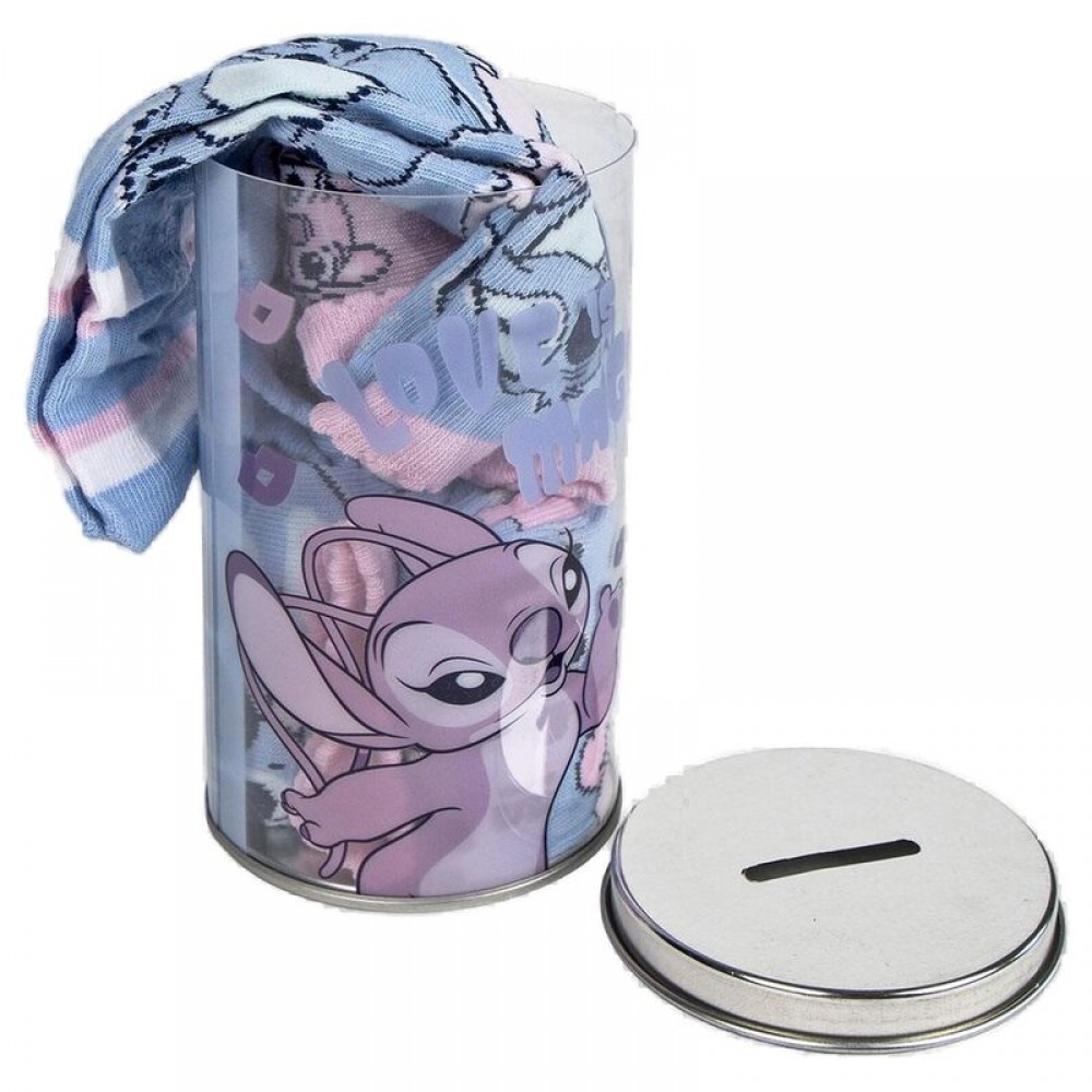 Disney Stitch Σετ 4 Ζευγάρια Παιδικές Κάλτσες 