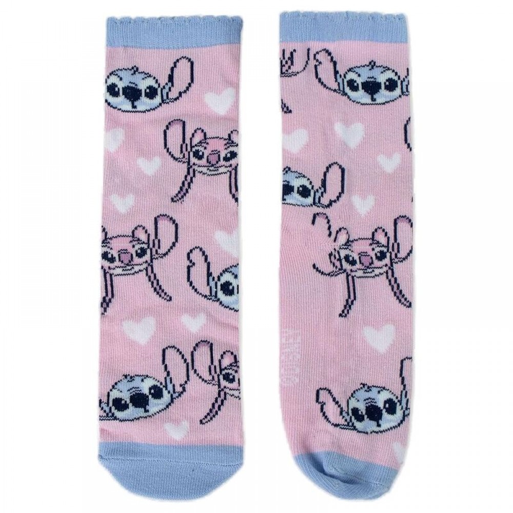 Disney Stitch Σετ 4 Ζευγάρια Παιδικές Κάλτσες 