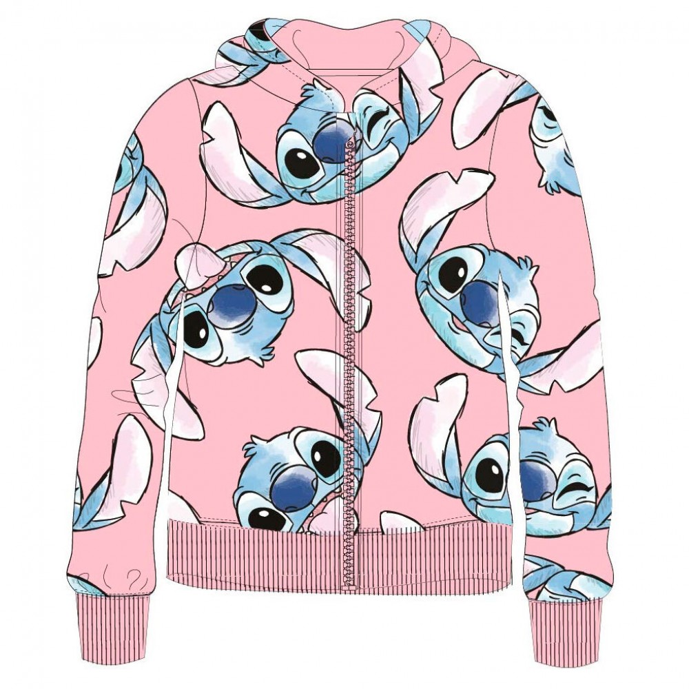 Disney Stitch Ζακέτα Ροζ με Κουκούλα