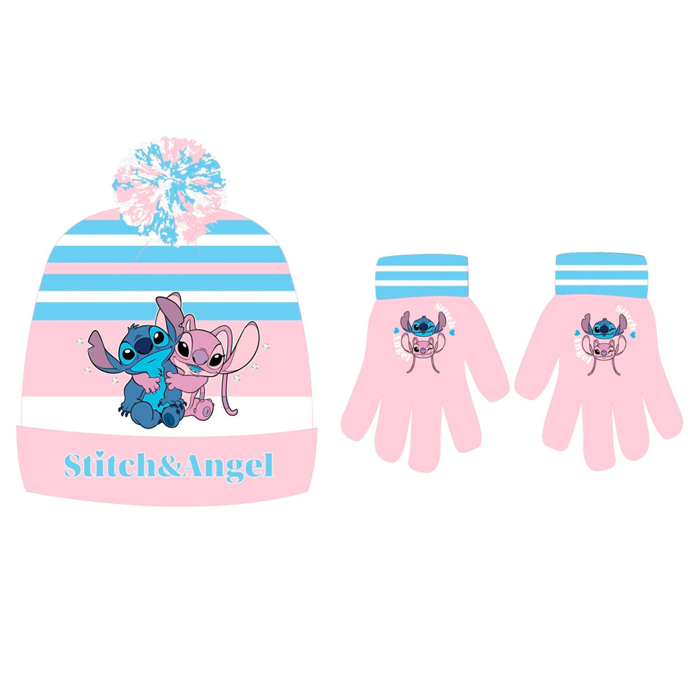 Disney Lilo & Stitch Παιδικό Χειμωνιάτικο Σετ Σκουφάκι- Γάντια