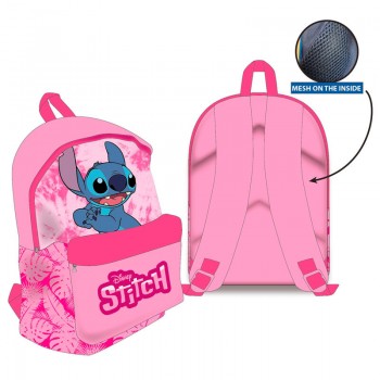 Disney Stitch backpack Ροζ 40cm