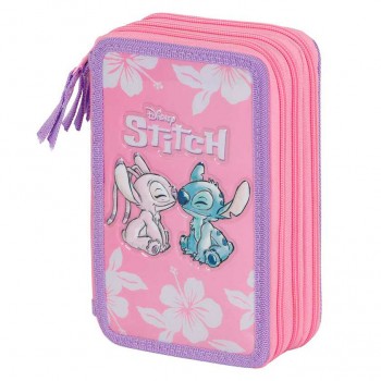 Disney Stitch & Angel Κασετίνα Γεμάτη με 3 Θήκες