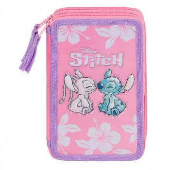 Disney Stitch & Angel Κασετίνα Γεμάτη με 3 Θήκες