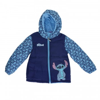 Disney Lilo & Stitch Χειμερινό Παιδικό Μπουφάν Μπλέ