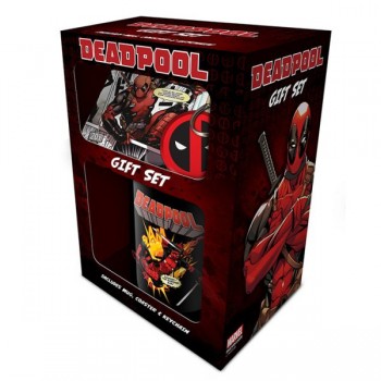 Deadpool (Merc Goals) Mug Coaster & Keychain Set