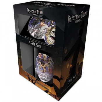 Attack On Titan (S4) Κούπα Σουβέρ και Μπρελόκ Gift Set