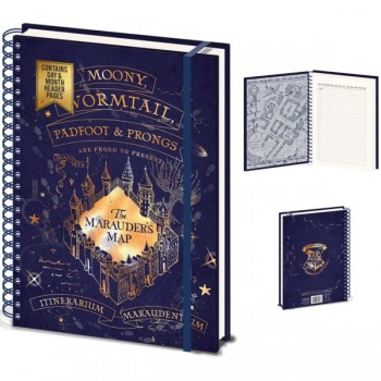 Harry Potter Marauders Map A4 Notebook