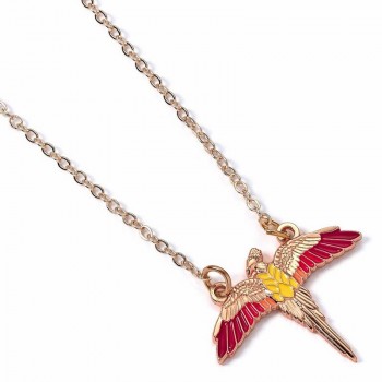 Harry Potter Rose Gold Plated Fawkes Κολιέ