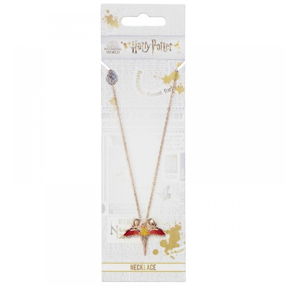 Harry Potter Rose Gold Plated Fawkes Κολιέ