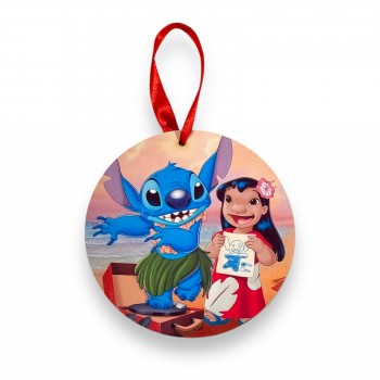 Χριστουγεννιάτικο Κρεμαστό Στολίδι Stitch Aloha 10εκ