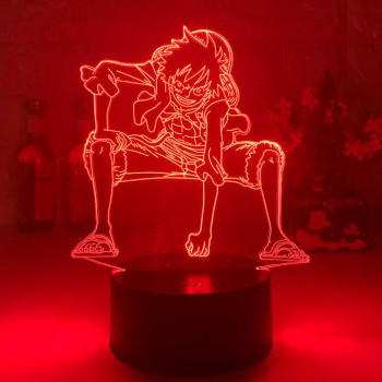 LED 3D Φωτιστικό Illusion Led One Piece D. Luffy