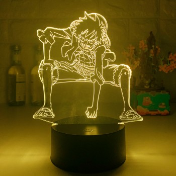 LED 3D Φωτιστικό Illusion Led One Piece D. Luffy