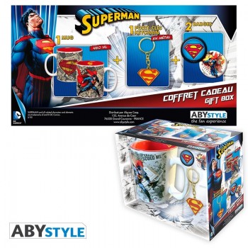 DC COMICS  Gift Set-Κούπα+Μπρελόκ+Κονκάρδες "Superman"